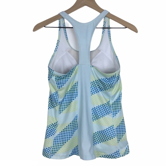 NIKE Dri Fit Tank Racerback Sports Bra Top Dots Workout Tennis Running Medium - Picture 3 of 14